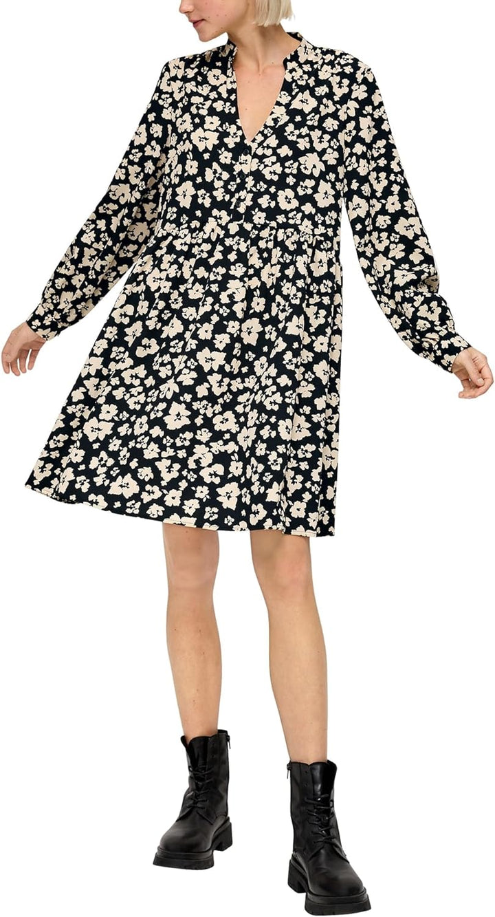 s.Oliver Damen Kleid, 99a0 Schwarz