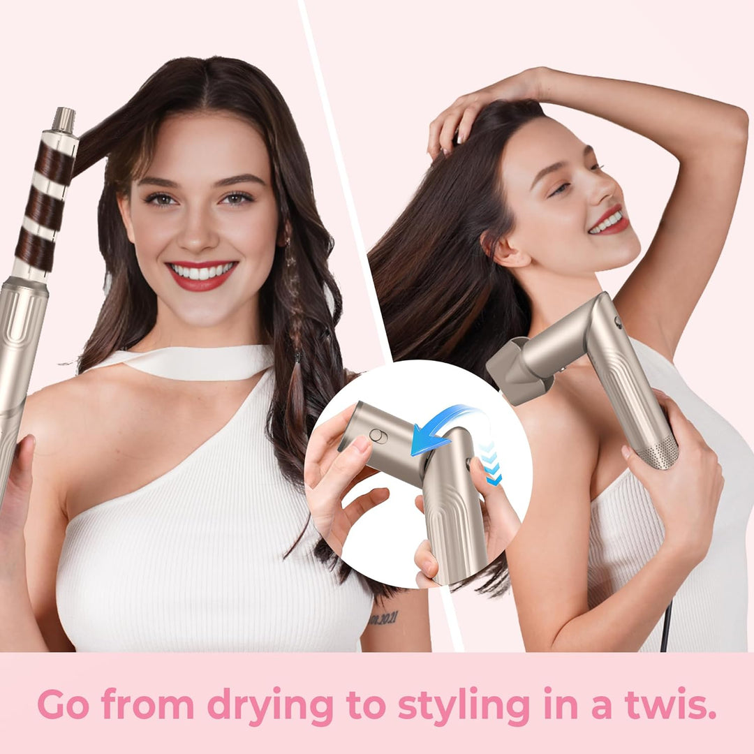 Atopskins 5 in 1 Air Styler set,Professioneller Haarstyler Set, 110000 U/Min Hairstyler, Rundbürsten