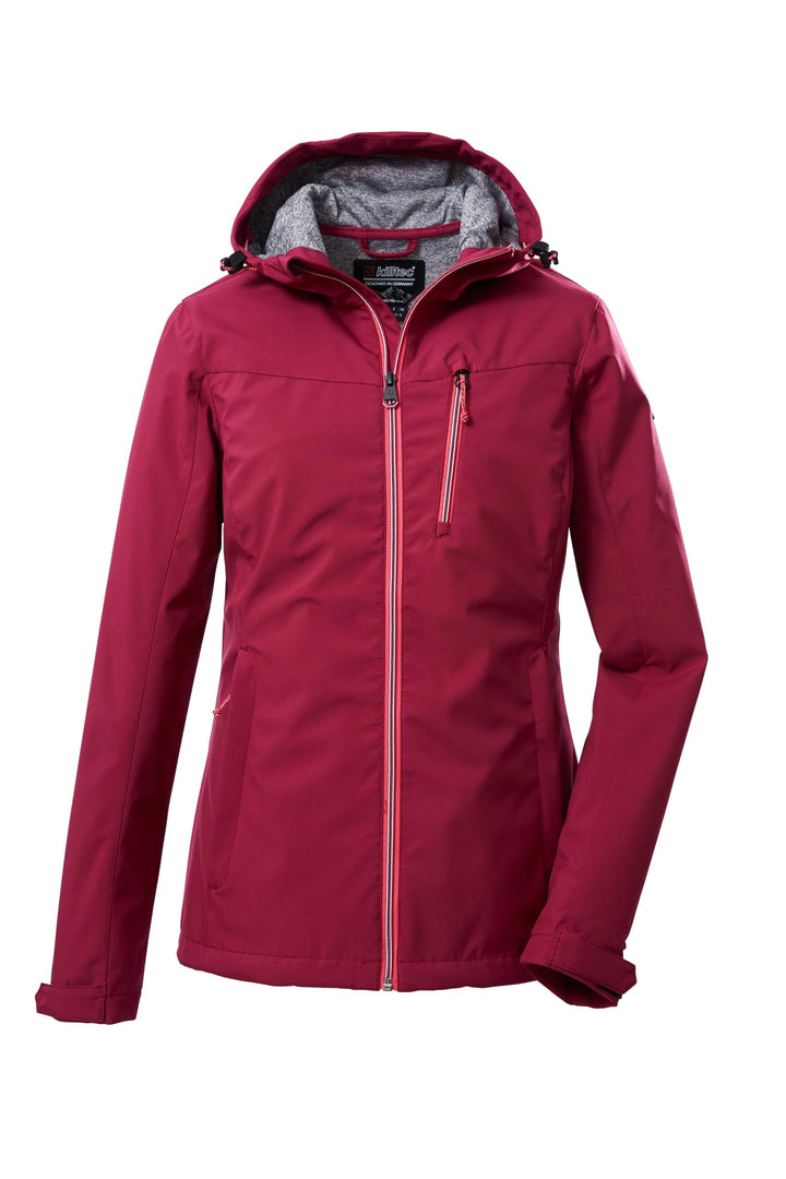 Killtec Damen Kos 89 Wmn Sftshll Jckt Softshelljacke/Outdoorjacke mit Kapuze, dunkelrose
