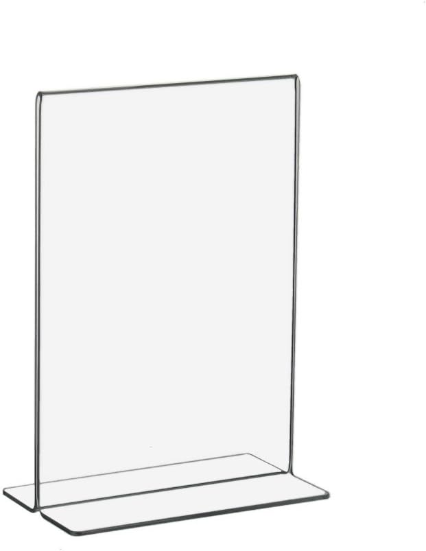 10 Stück DIN A7 T-Ständer/Werbeaufsteller/T-Aufsteller im Hochformat aus Acrylglas - Zeigis®
