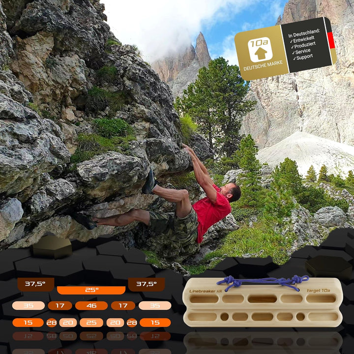 target10a Linebreaker AIR – Portables Trainingsboard fürs Klettertraining