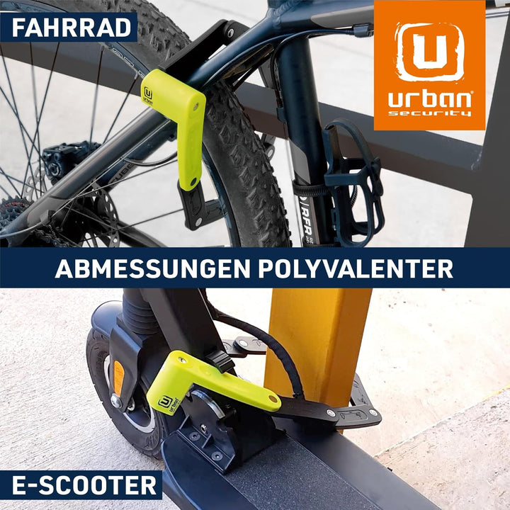 URBAN UR469Y Faltschloss Fahrrad, Sichtbar, 70cm Kompakter, Leichterer Transport ohne Lärm, Kratzsch