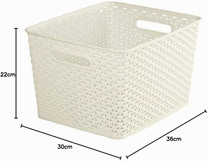 Curver 03612-885-00 Dekorativer Korb My Style L, 18 L, Creme, Creme