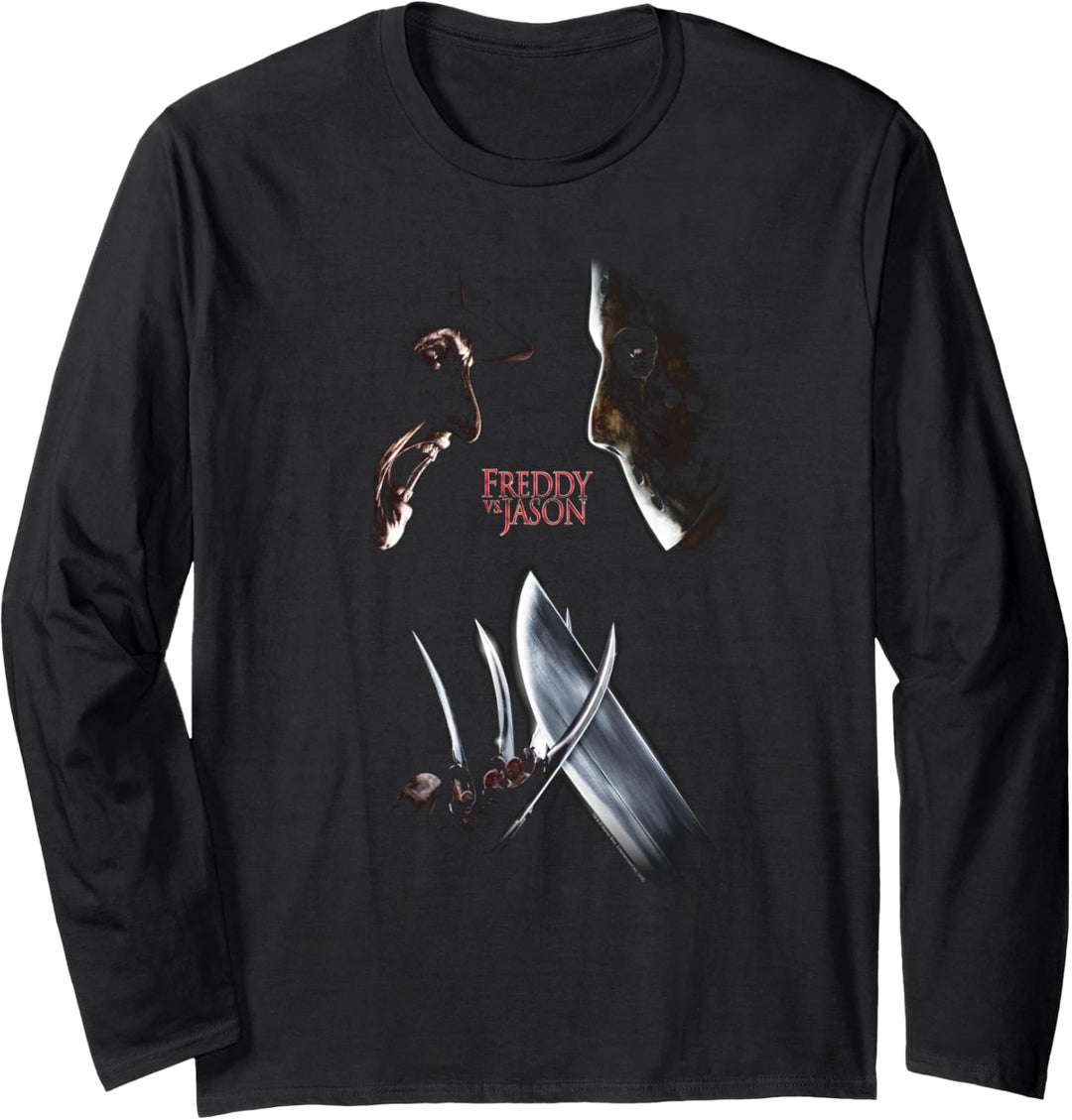 Freddy vs Jason Face Off Langarmshirt