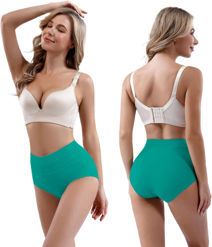 Xaanelr Damen Unterhosen Hipsters Stretch Baumwolle Hohe Taille Slips Weich Unterwäsche für Frauen M
