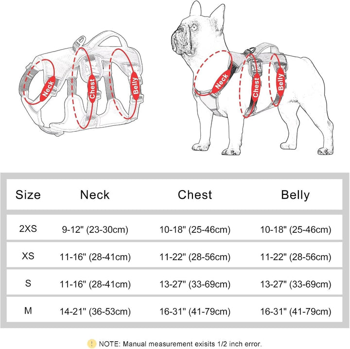 Beirui Ausbruchsicheres Hundegeschirr für kleine, mittelgrosse Hunde, reflektierendes Hundegeschirr,