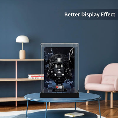 cooldac Acryl Vitrine Box für Lego Darth Vader Helm 75304 Modellset Staubdicht Transparent Klar Disp