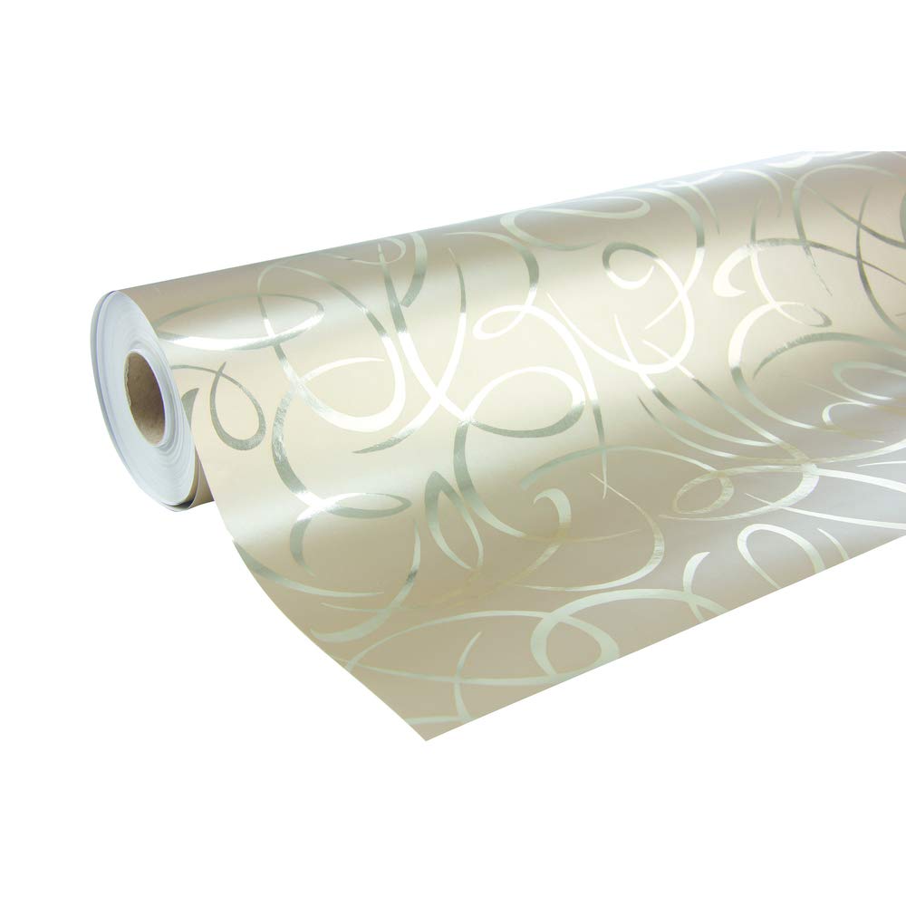 Clairefontaine 211892C Geschenkpapier Premium (50x0,70m, 80g/qm mit PP-Film) 1 Rolle Arabesque Gold