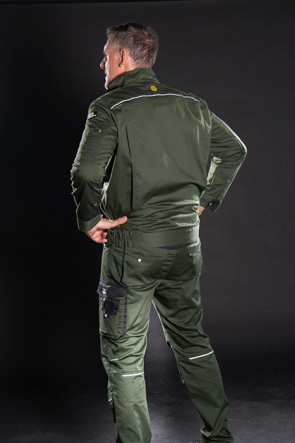 HSW Professional – Lange Arbeitshose für Herren – Modische und leichte Bundhose mit Knietaschen – St