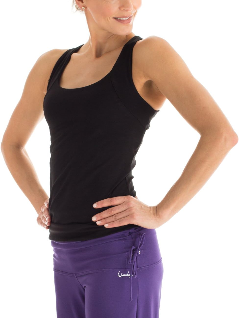 Winshape Damen Cross Back Top Modern S Schwarz, Modern S Schwarz