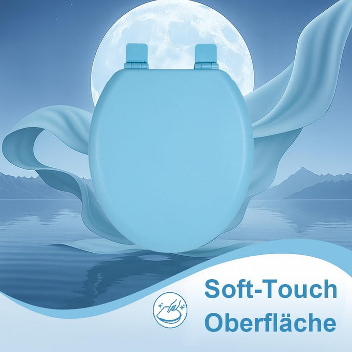 WC-Sitz Holzkern, Ｍatt – Soft-Touch & ultraglatt (ohne Orangenhaut), Absenkautomatik & Schnellversch