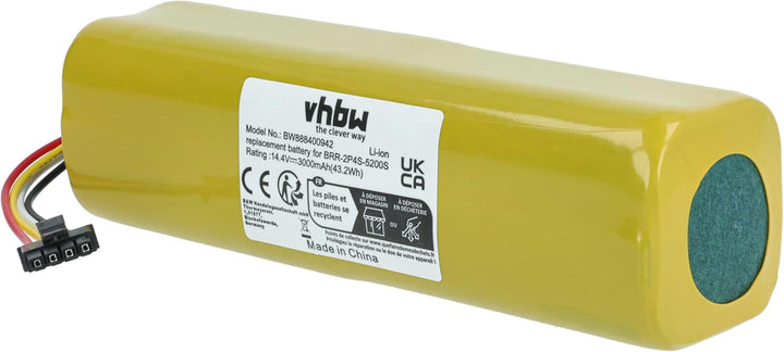 vhbw Akku kompatibel mit Xiaomi Roborock S5 S50 S502-00, S5 MAX S5E52-00 Rubys-L Saugroboter (3000 m