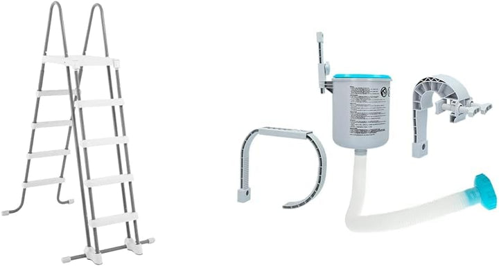 Intex Sicherheitsleiter 28077, für Pools von 132 cm Höhe, grau & Surface Skimmer - Deluxe Wall Mount