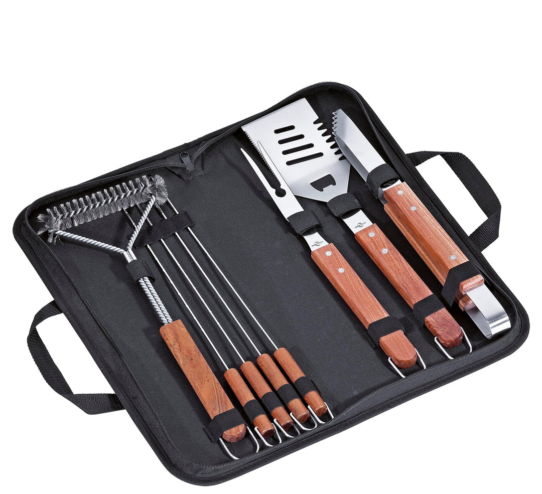 Küchenprofi BBQ-Set Texas, 8-TLG., Grill Zubehör aus Edelstahl, Grillbesteck Set bestehend aus Fleis