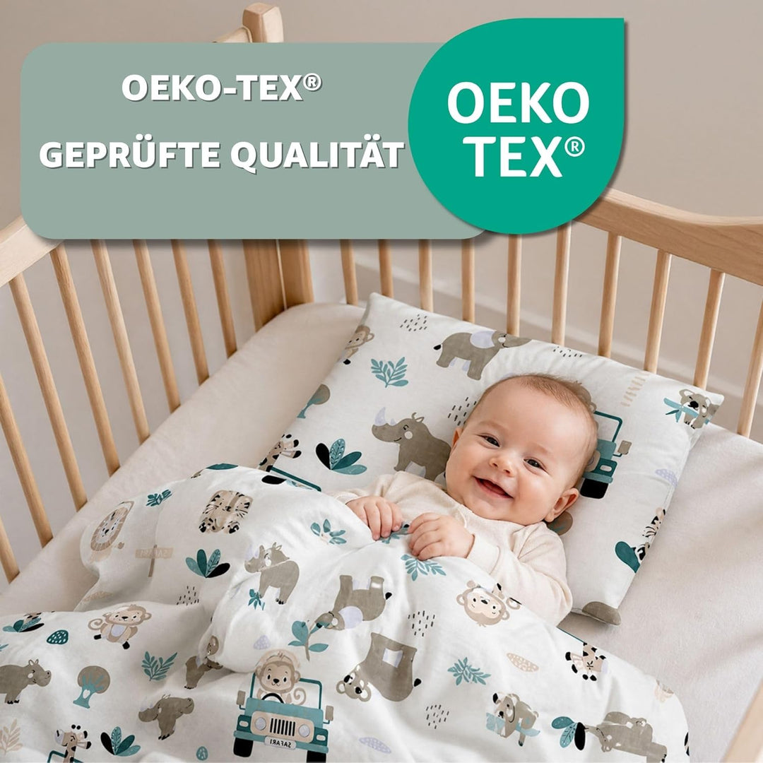 Bettwäsche 90x120 Kinder Baumwolle – Kinderbettwäsche Baby Jungen Mädchen Bettwäsche-Sets Bettbezug