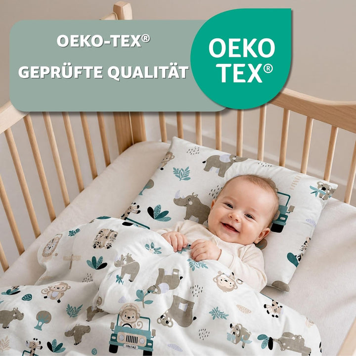 Bettwäsche 90x120 Kinder Baumwolle – Kinderbettwäsche Baby Jungen Mädchen Bettwäsche-Sets Bettbezug