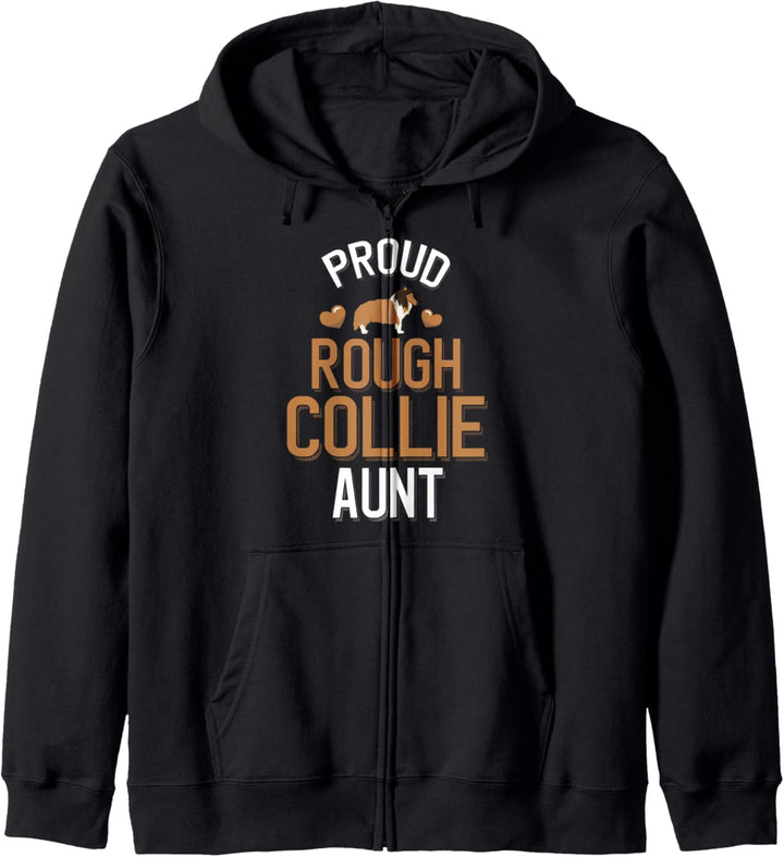Cute Proud Rough Collie Aunt Kapuzenjacke