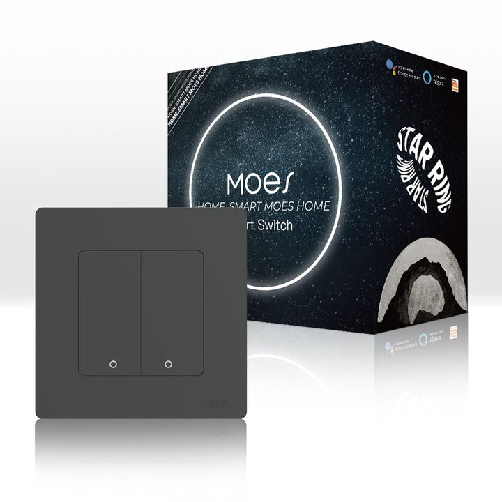 MOES Star Ring Series Smart Lichtschalter(ohne Neutralleiter)-ZigBee Smart Wall Switch mit Szenenste