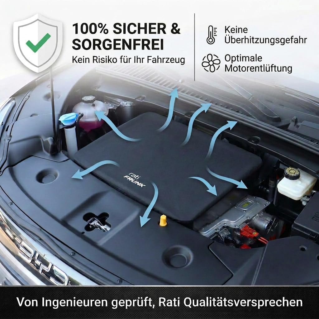 rati Frunk kompatibel für Frunk BYD ATTO 2 2024- | Erweiterter Front-Stauraum. Perfekt für Ladekabel