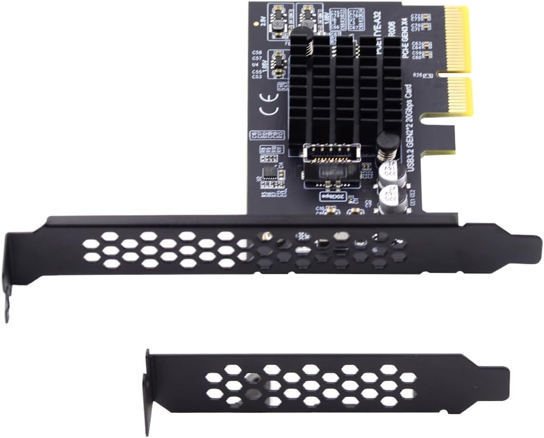 xiwai 20 Gbit/s USB 3.2 Gen2 Typ-C/Typ-E Frontplattenbuchse auf PCI-E 4X Express-Kartenadapter für D
