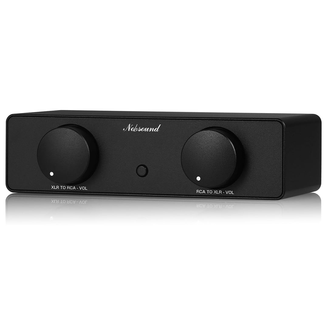 Nobsound XLR-Cinch-Konverter bidirektional: symmetrischer Audio-Adapter-Vorverstärker mit zwei Lauts