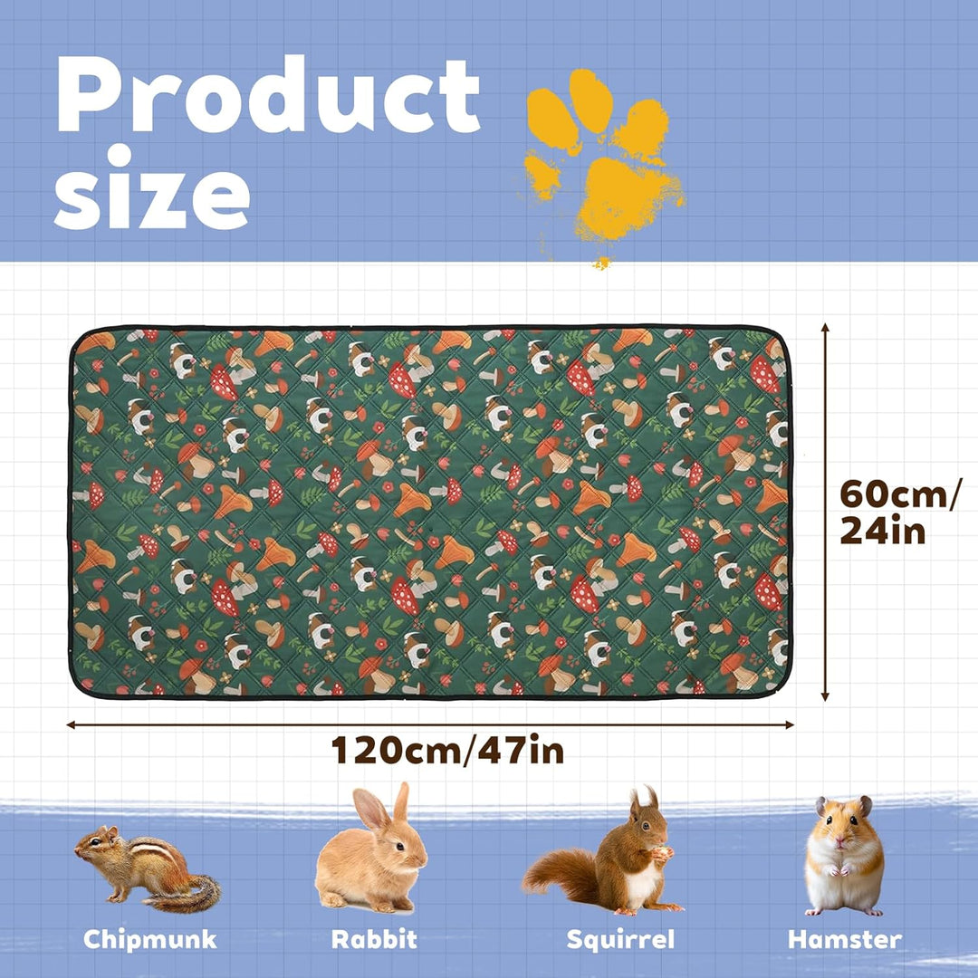 PIPI Pads für Meerschweinchen, 120 x 60cm Wiederverwendbare Unterlage für Meerschweinchen Waschbare