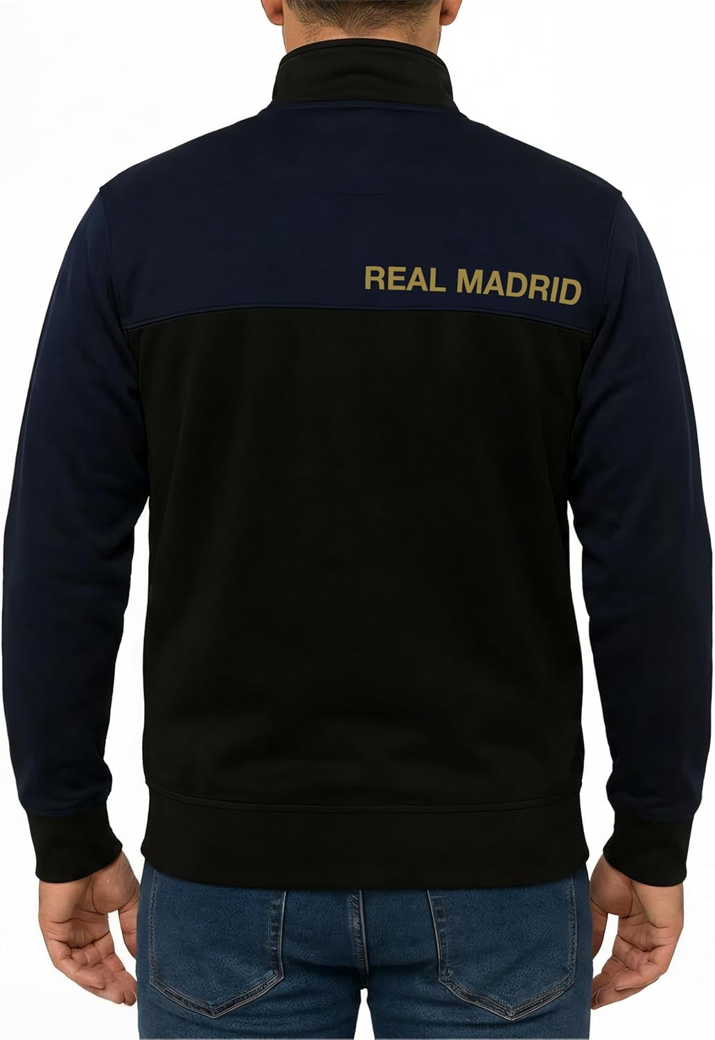 Icon Sports Unisex Poly Track Jacket Trainingsjacke M Real Madrid | Schwarz, M Real Madrid | Schwarz