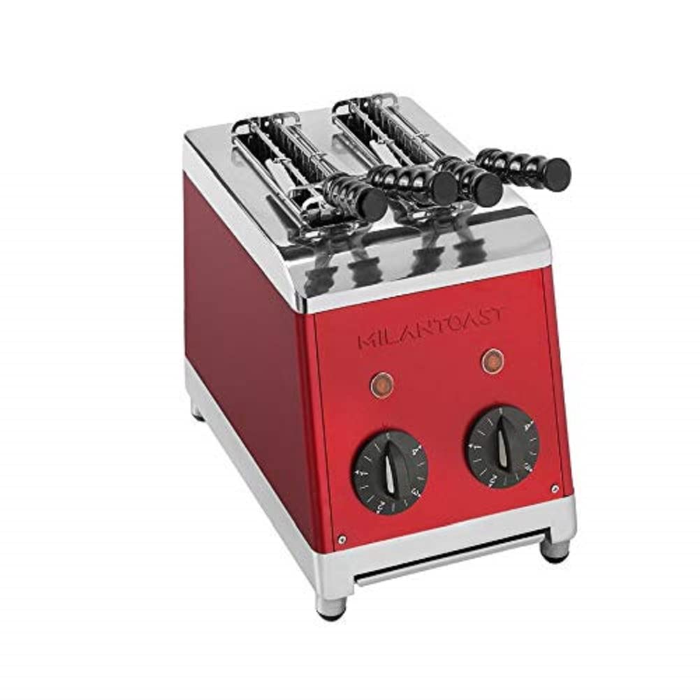 Milan Toast 7003 Klassische Inox Toaster mit 2 Tongs