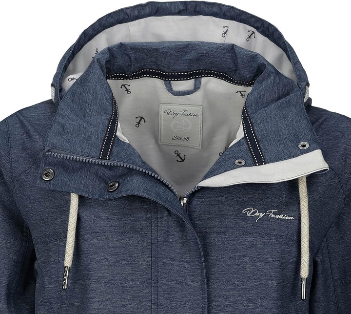Damen Funktionsmantel Bansin - Regen-Mantel Funktionsjacke Regenjacke wasserdicht winddicht, navy me