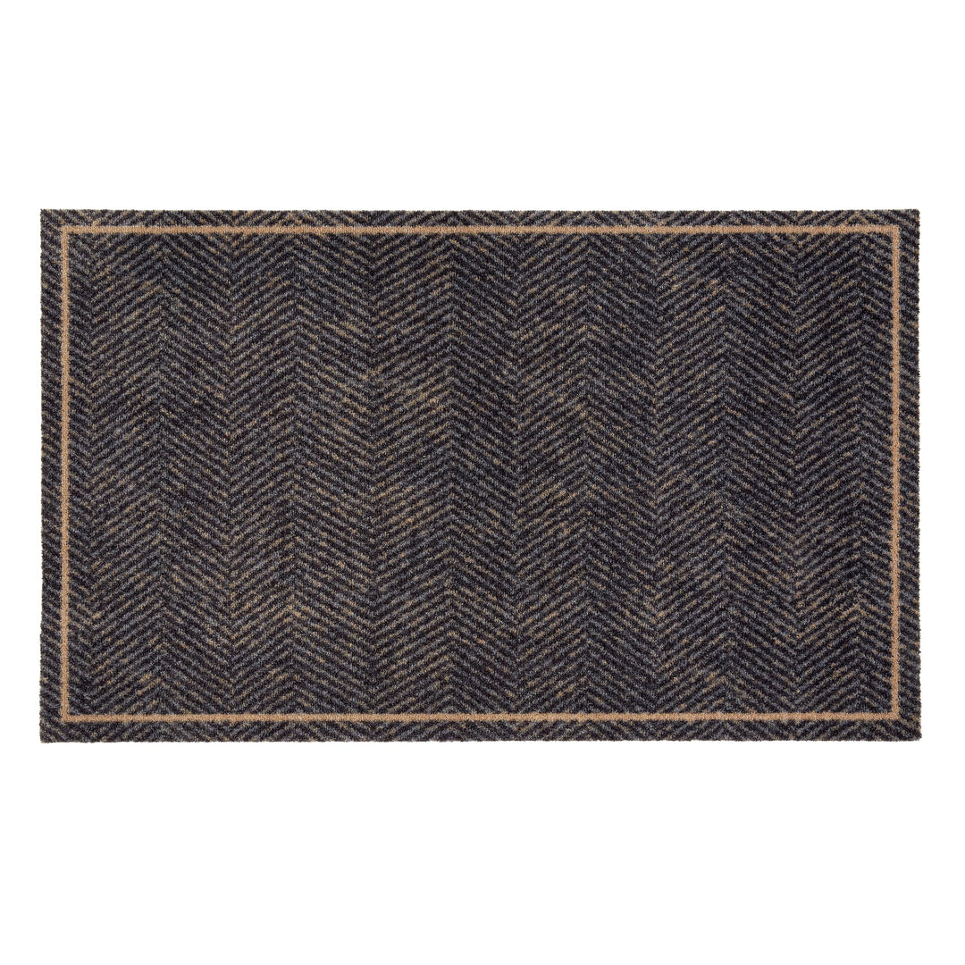 Astra rutschfeste Sauberlaufmatte innen - Fischgrät Welcome 66 x 110 cm - Wohnraum Fussmatte Design