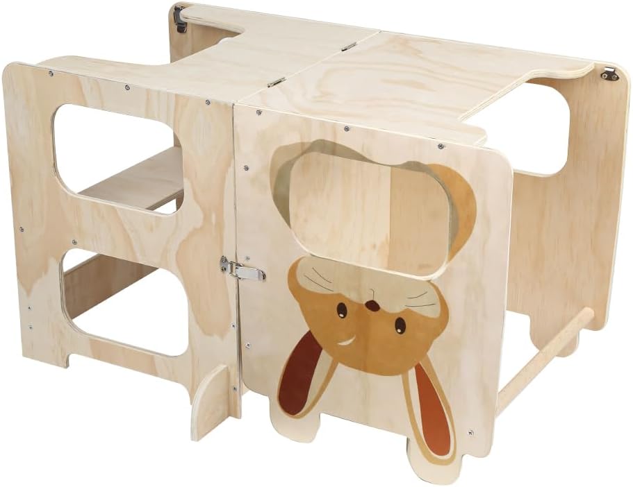Umwandelbarer Lernturm mit Kreidetafel, vielseitig und sicher, für Kinder, 2-in-1, ideal zum Lernen,