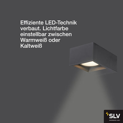 SLV ESKINA FRAME | Wandaufbauleuchte, Aussenbeleuchtung von Hauseingang, Wänden, Terrassen, Fassaden