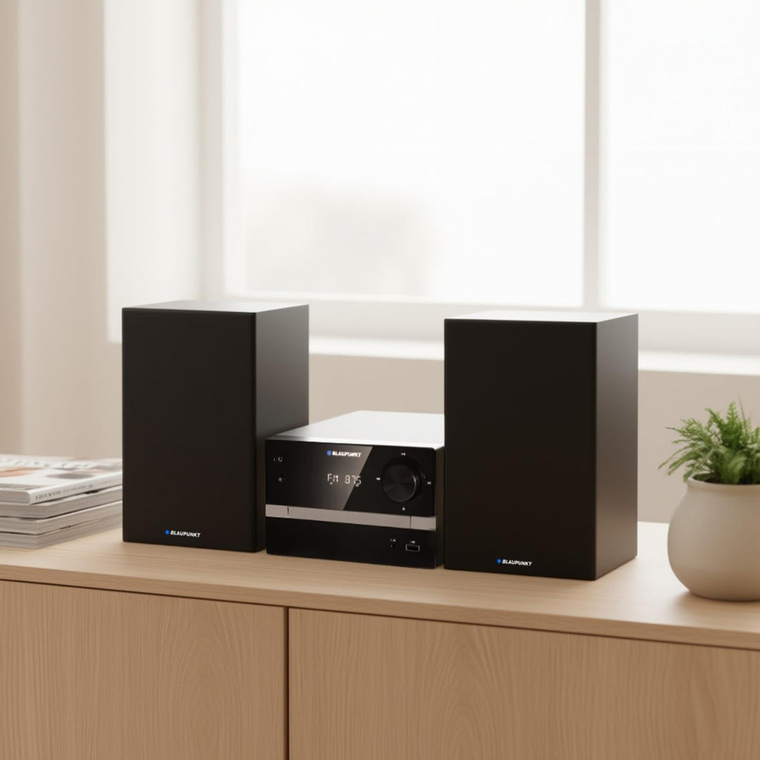 Blaupunkt MS9BT Micro Stereo Installation mit Bluetooth CD Player FM Radio USB AUX 20W RMS Kompaktes