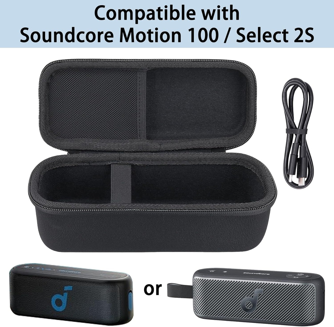 co2CREA Harte Tragetasche Etui Tasche für Soundcore Select 3 / Select 2S / Motion 100 Tragbarer Blue