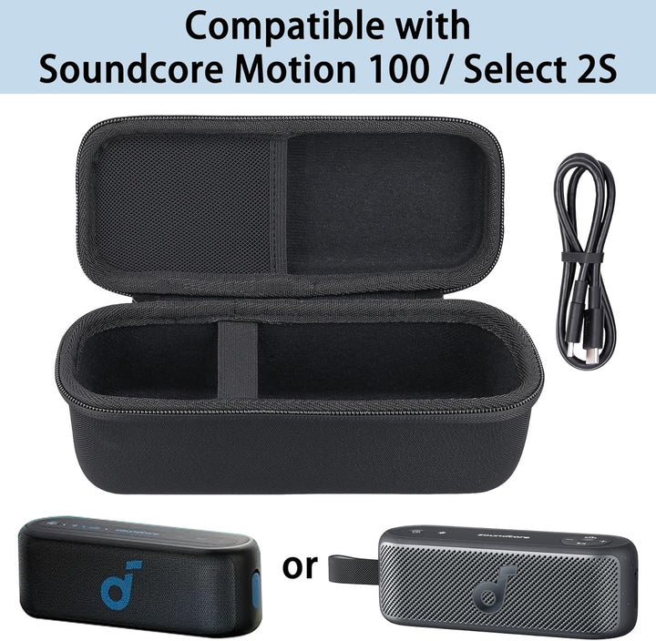 co2CREA Harte Tragetasche Etui Tasche für Soundcore Select 3 / Select 2S / Motion 100 Tragbarer Blue
