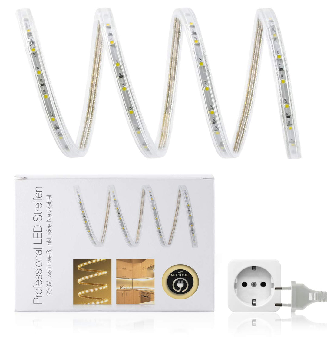 LED Universum 13 Meter Professional LED Streifen warmweiss, 60 LED/m, IP68, 230V, 3528 SMD, 5W/m, 30