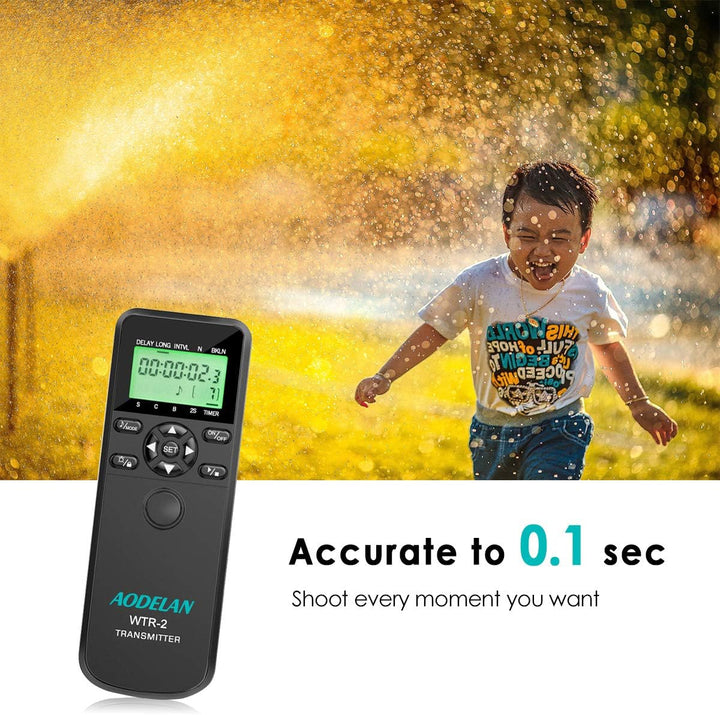 AODELAN WTR2 Fernauslöser Timer Funk-Fernauslöser Drahtloser Timer-Auslöser für Sony a9, a200, a560,
