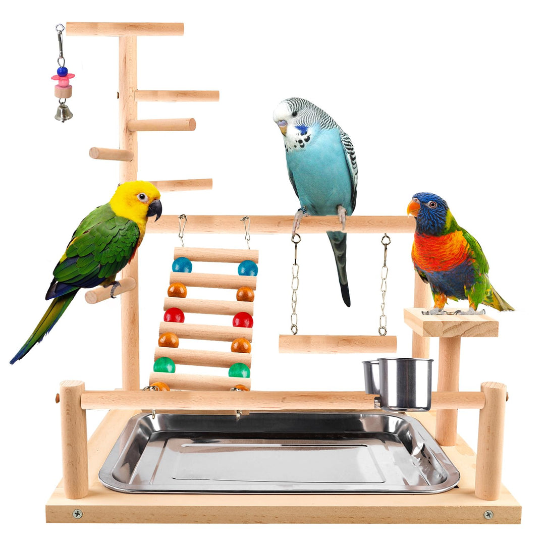Vogelspielzeug, Papageienspielzeug, Wellensittich Spielzeug, Spielplatz Mit Feeder-Cup Spielzeug Lei