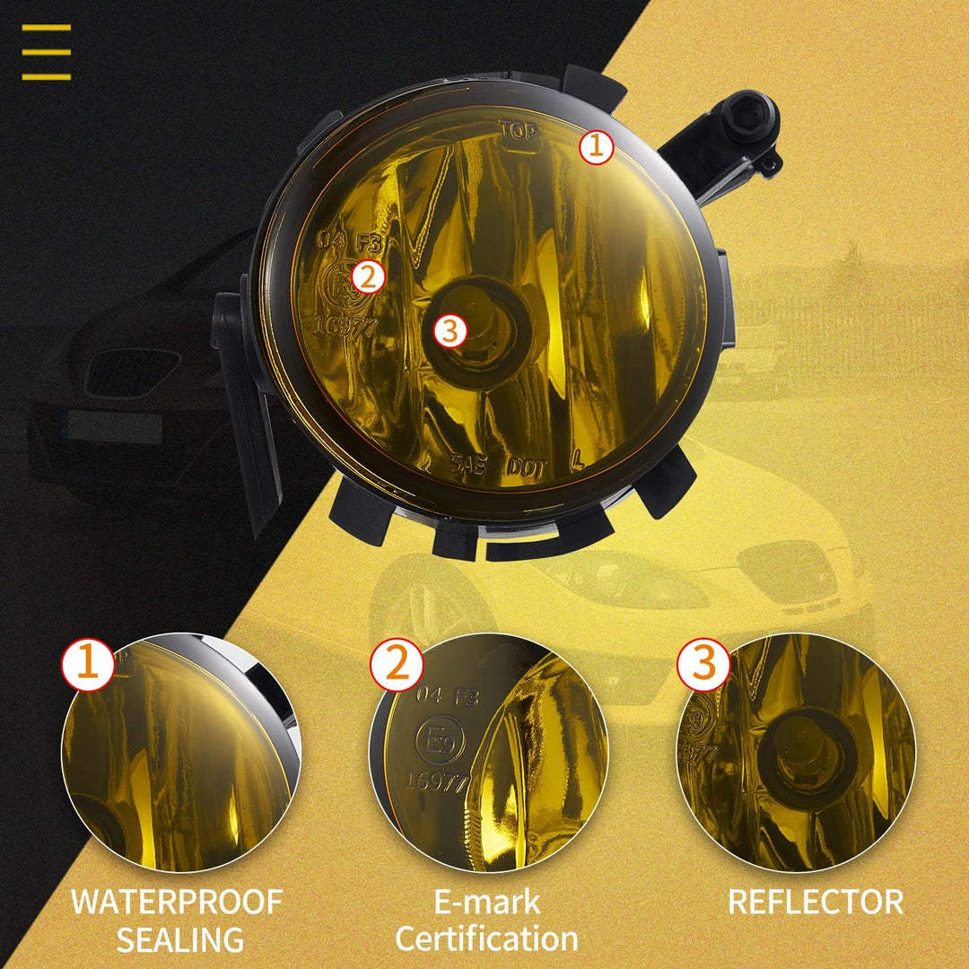 WISGOL Nebelscheinwerfer passt für SEAT Altea(5P1/5P5) 04/2009-up SEAT Ibiza V(6J1/6J5/6J8) 03/2008-