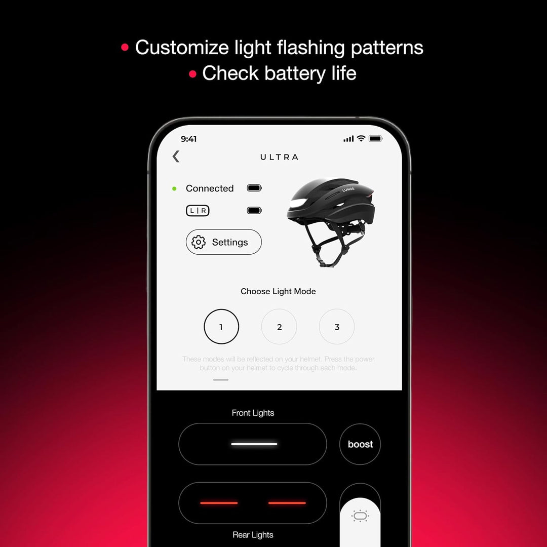 Lumos Ultra Smart-Helm | Fahrradhelm | Vorder- und Rücklicht (LED) | Blinker | Bremslichter | Blueto
