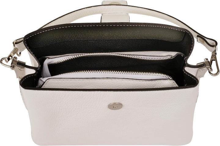 Handtasche Echt Leder Damen Made in Italy, Tragetasche, Umhängetasche, Abendtasche aus Leder 021791