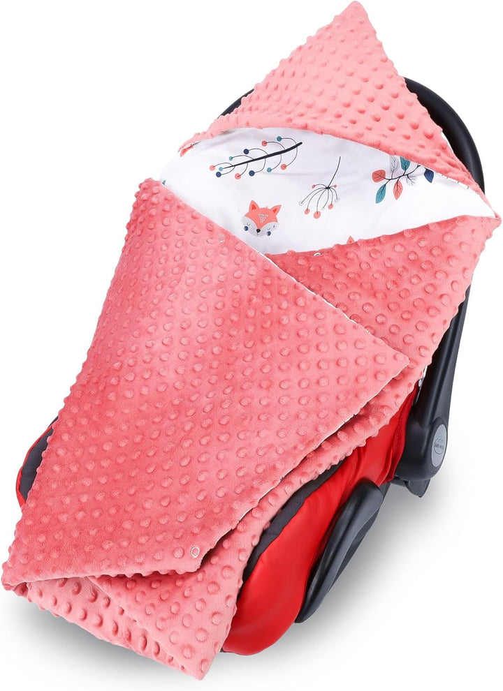 Einschlagdecke Babyschale Decke Kinderwagen 90 x 90 cm - universal Baby Babydecke für Buggy Autositz