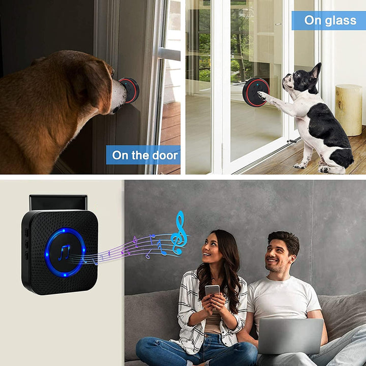 ChunHee Wireless Hundetürklingel für Töpfchentraining/Hundeglocke Smart Buttons/Hunde Buzzer Türklin