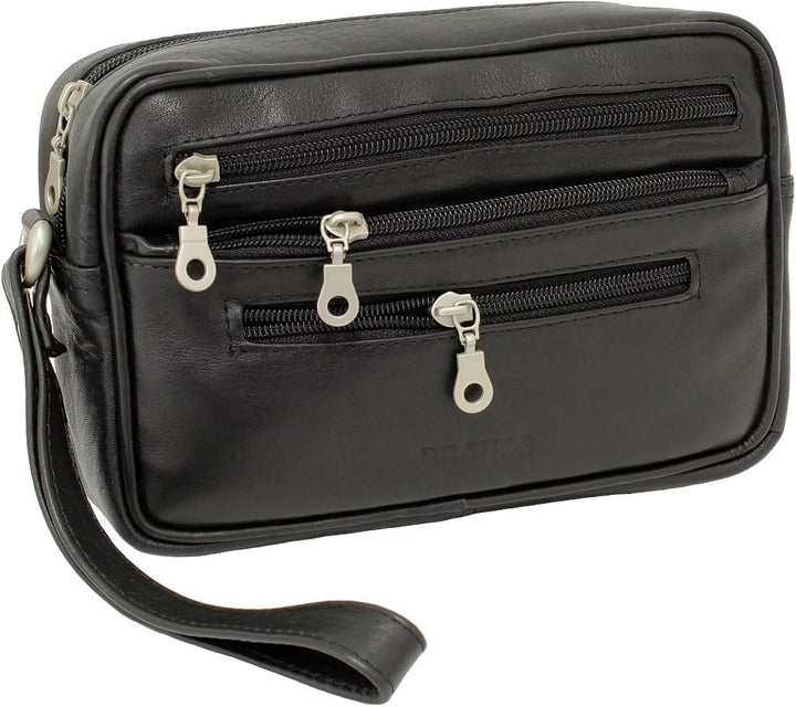 Branco Business Herren Handgelenktasche Herrentasche Damen Tasche Leder schwarz | braun | natur - se