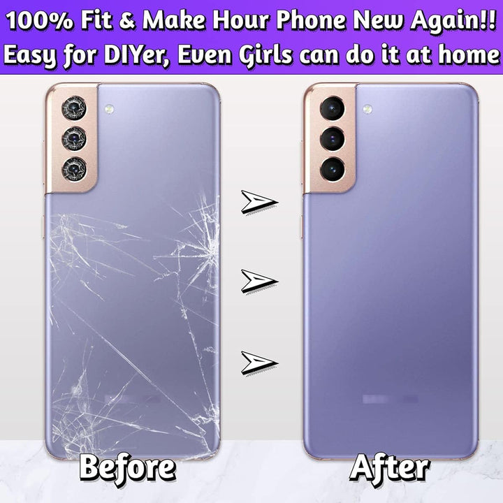 LUVSS Akkudeckel für Samsung Galaxy S21+ Plus Rückseite Glas Deckel Original Backcover Ersatz Repara