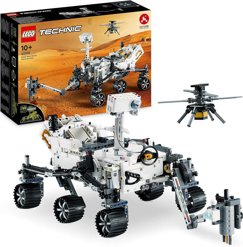 LEGO Technic NASA Mars-Rover Perserverance Weltraum Spielzeug Set mit AR-App & Icons Mini Pflanzen,