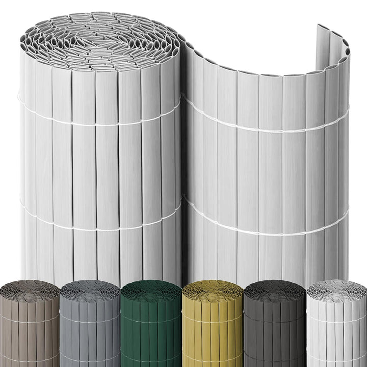NOOR PVC Sichtschutzmatte Sight - Sichtschutzzaun Weiss 90x300 cm | wetterfeste Zaunblende für Garte