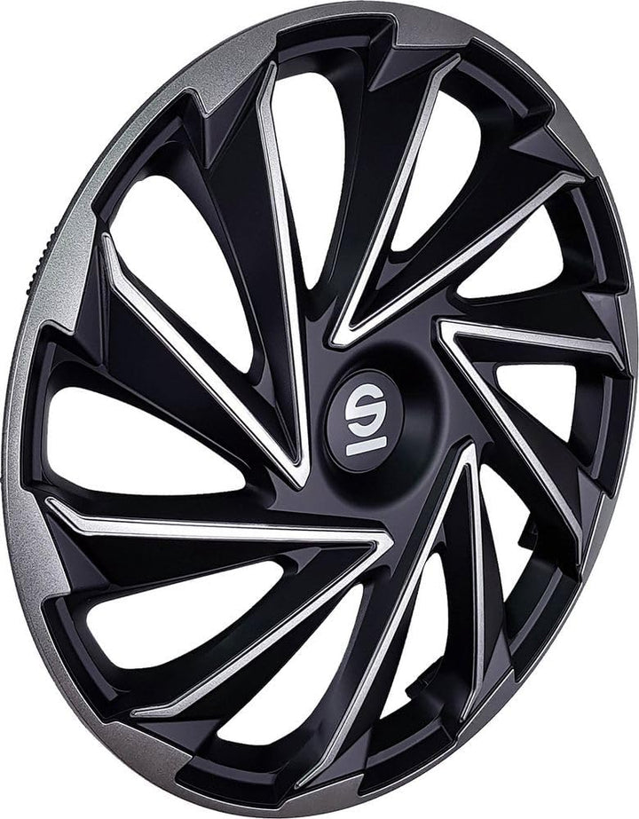 Sparco Radzierblenden Varese - 14-Zoll - Silber/Schwarz - Satz mit 4 Stück