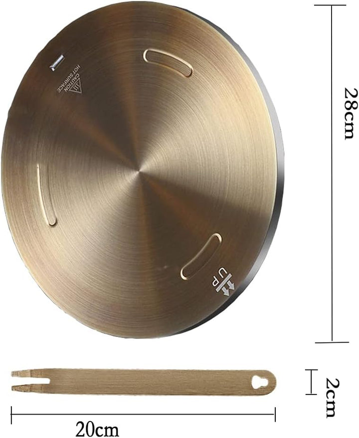 Grouarty 27,9 cm Wärme-Diffusorplatte, Edelstahl, Koch-Induktions-Adapter, Dimmerplatte für Elektro-