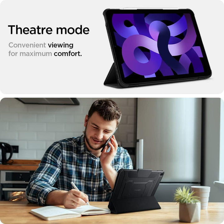 Spigen Rugged Armor Pro Hülle für iPad Air 11 und 10.9 Zoll | Robuste Hülle mit Pencil Halter, Tri F